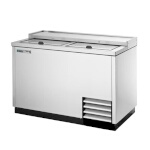 True TD-50-18-S-HC - Bottle Cooler, flat top, (16.5cs) 12 oz. bottles, (2) lids, stainless steel exterior